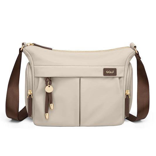 Borsa a tracolla da donna GOLF – Borsa a spalla in nylon, borsetta a secchiello mini, borsa a mano a tracolla, moda elegante, forma quadrata.