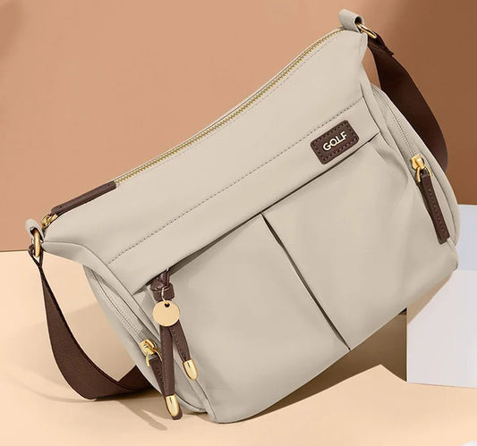 Borsa a tracolla da donna GOLF – Borsa a spalla in nylon, borsetta a secchiello mini, borsa a mano a tracolla, moda elegante, forma quadrata.